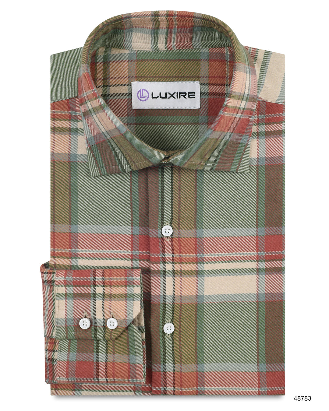 Olive Peach Apricot Tartan - 1