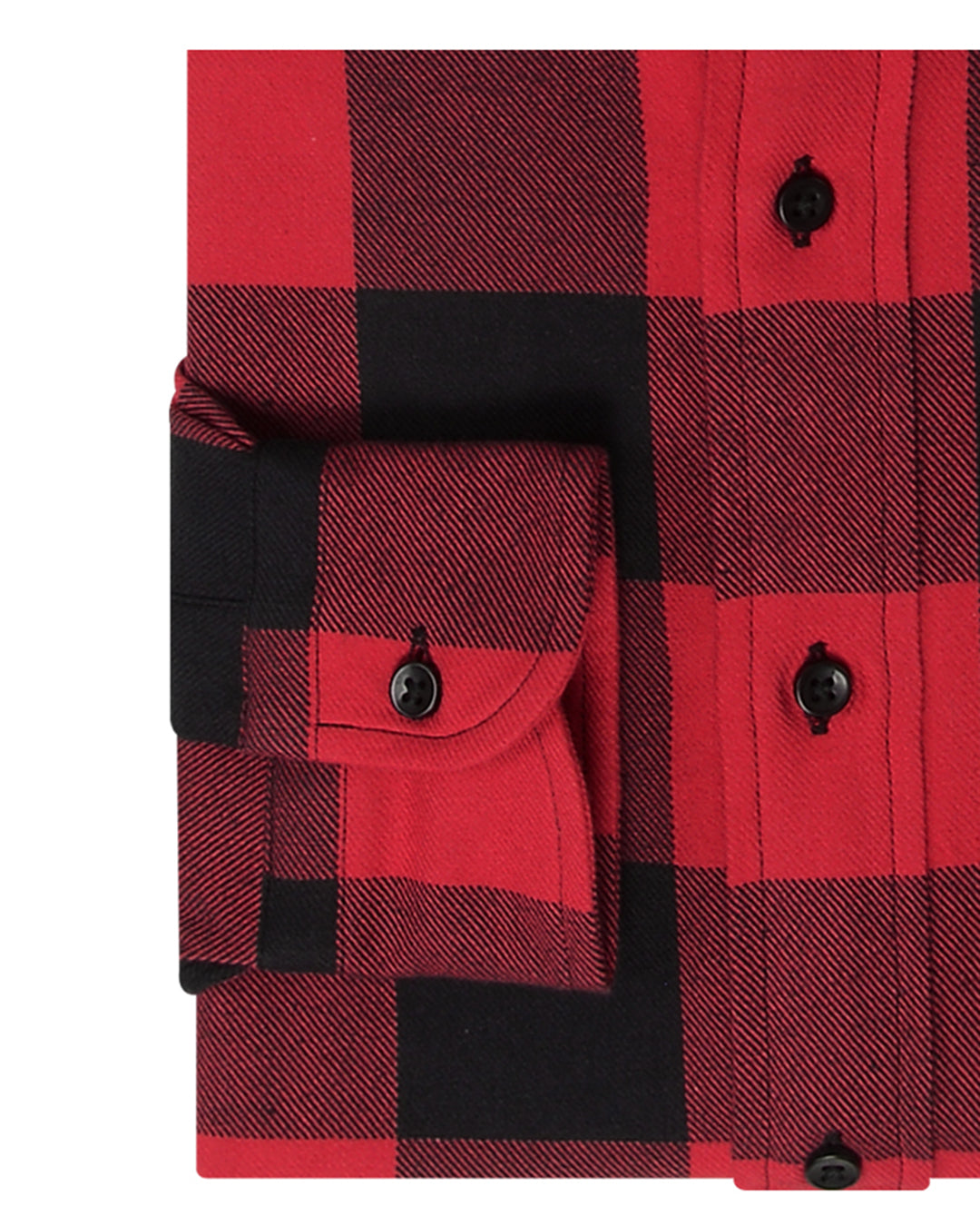 Red Black Big Gingham Flannel - 3