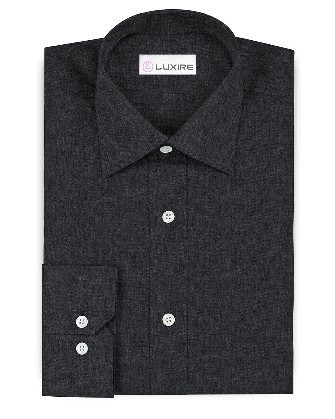 Dark Grey Denim Shirt - 1