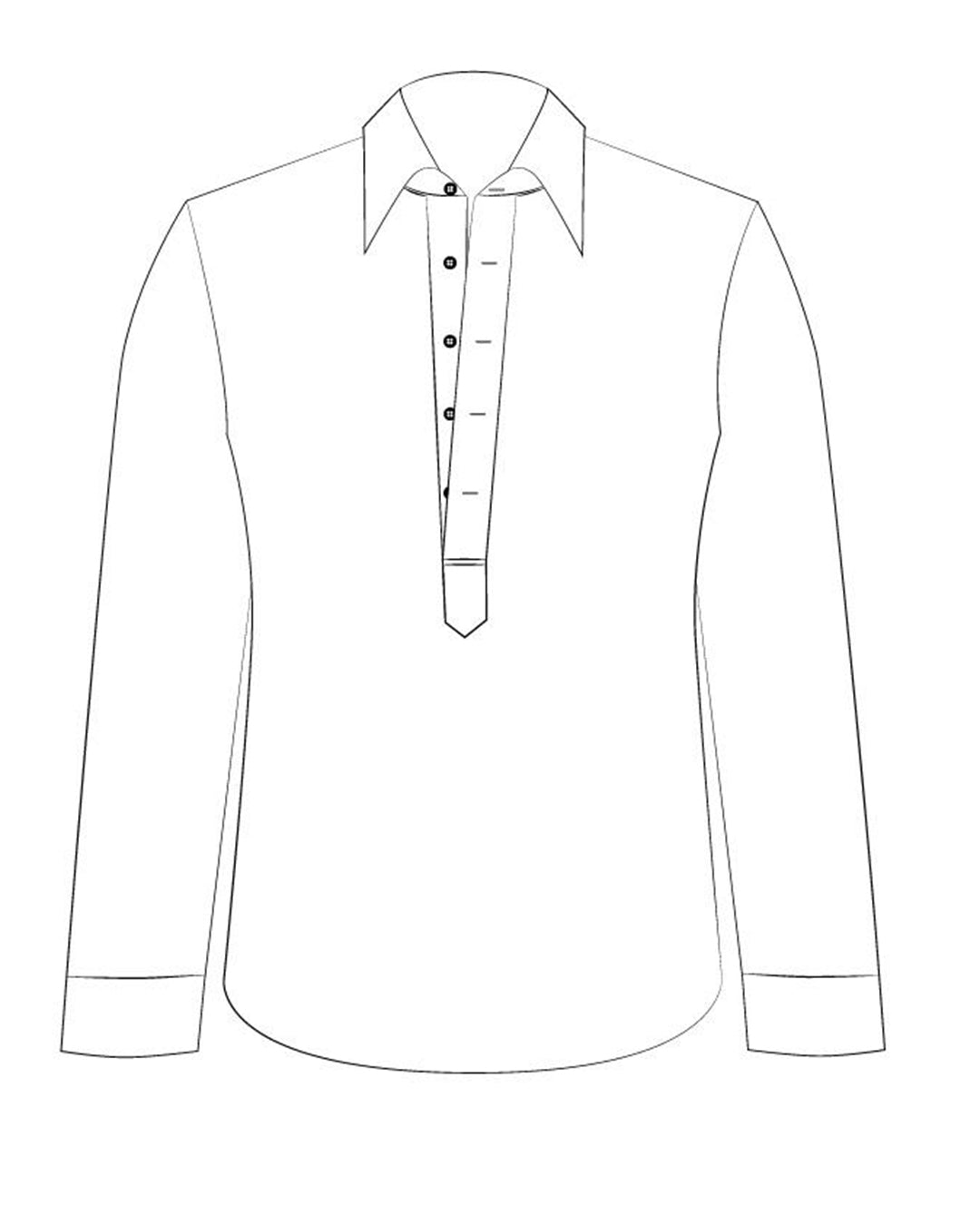 Pullover Shirt Blue White Stripes  Linen - 4