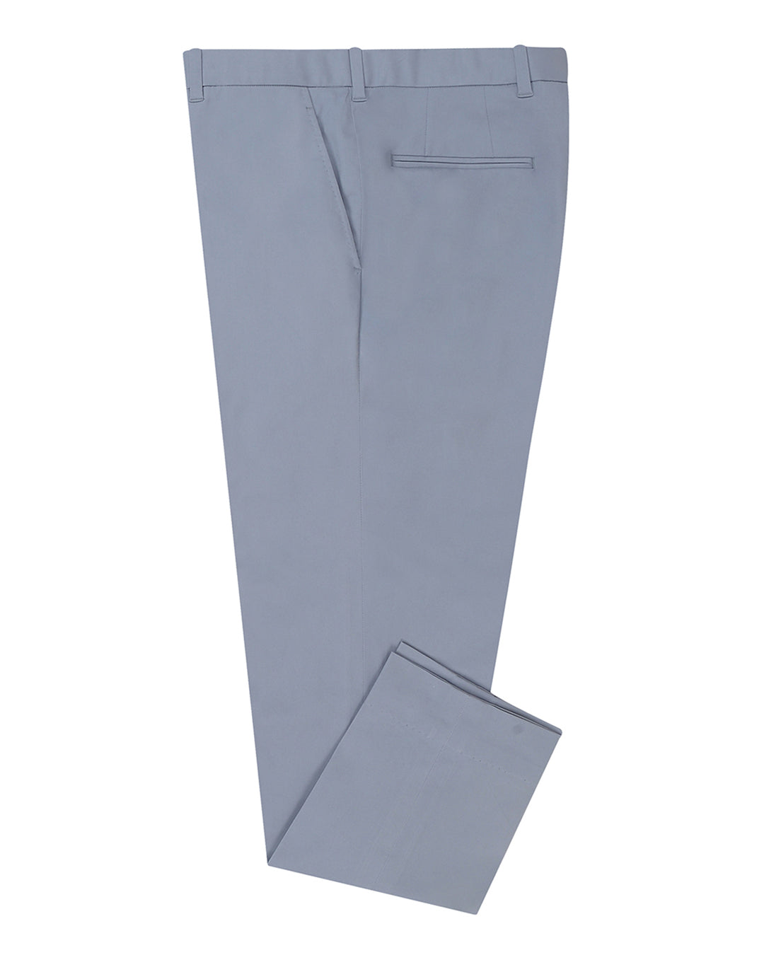 Soft Blue Grey Stretch Twill Pants - 1