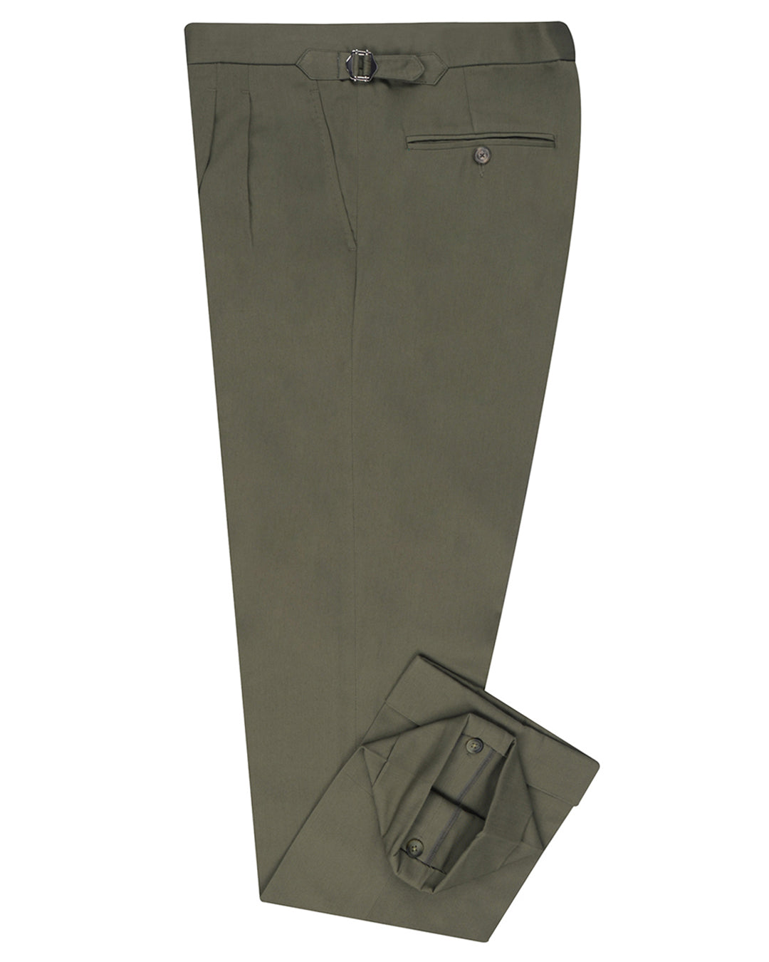 Sondrio: Washed Olive Twill - 1