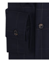 Dugdale Navy Windowpane Twill shirt