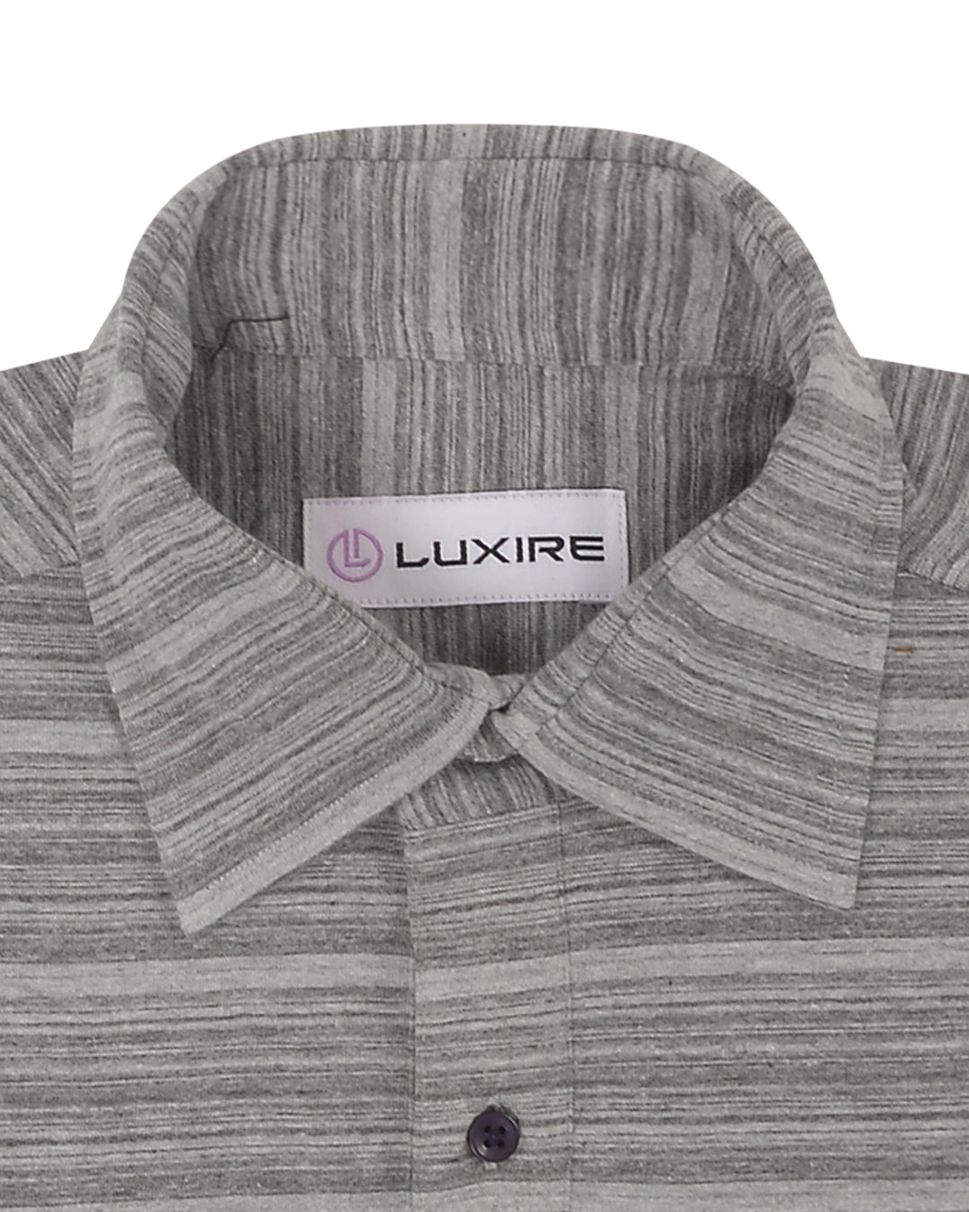 Grey Striped Polo T-shirt - 2