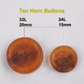 Tan Horn Button