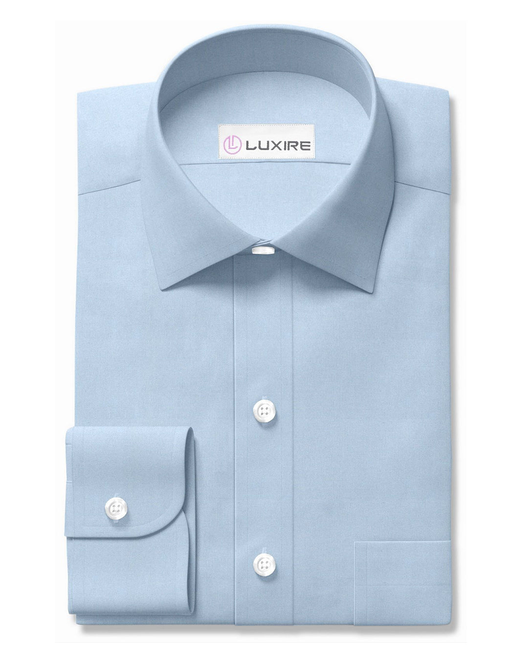 Sky Blue Plain Business Shirt - 1