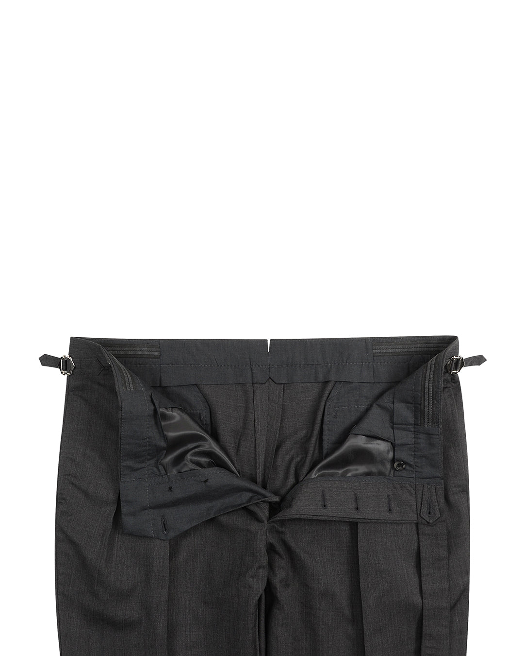 Washable Wool Pants: Dark Grey High Waisted Pant - 3