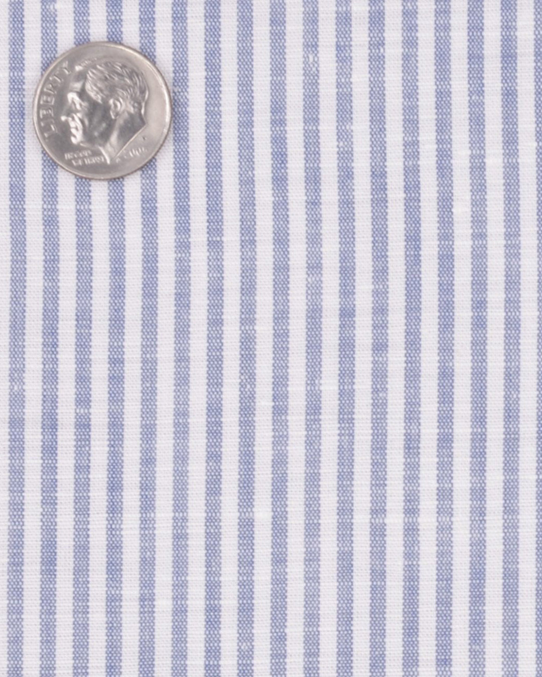 Indigo Dress Stripes Fine Linen - 5