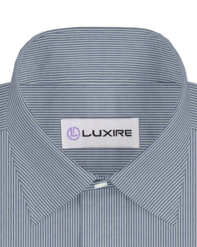 Navy on White Pencil Stripes