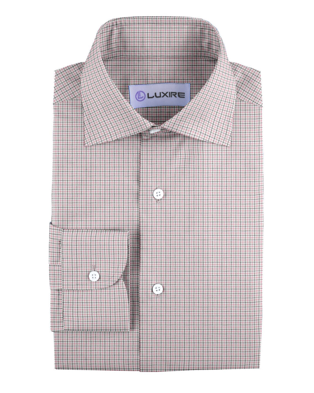 Pink Black Tattersall Checks on White - 1