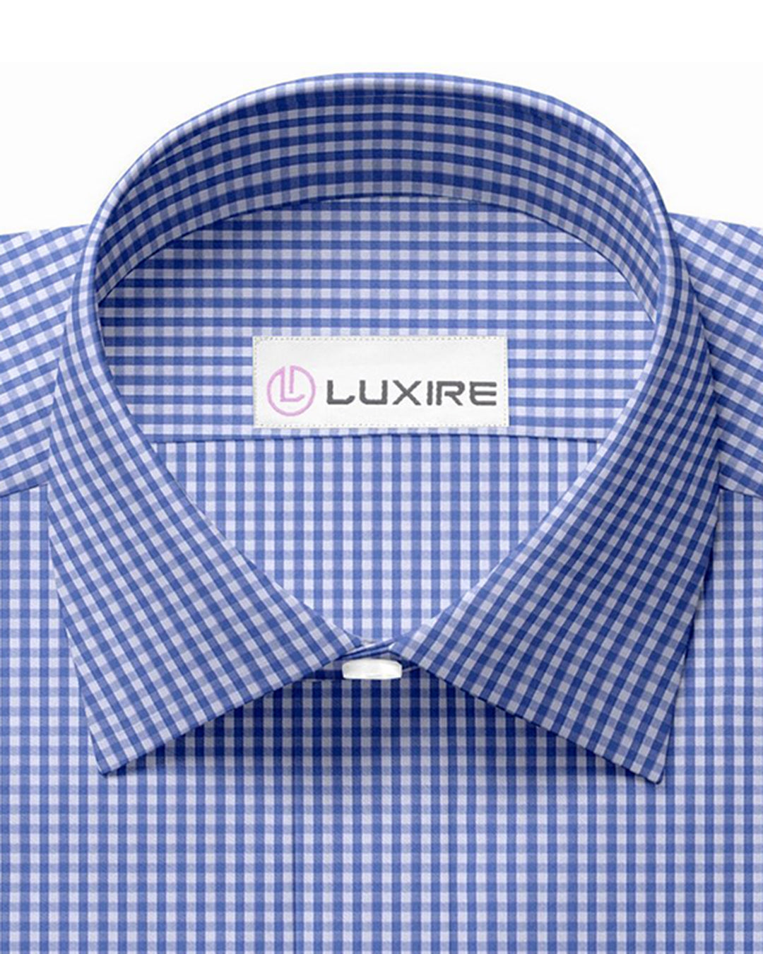 Light True Navy Mini Gingham On White - 2