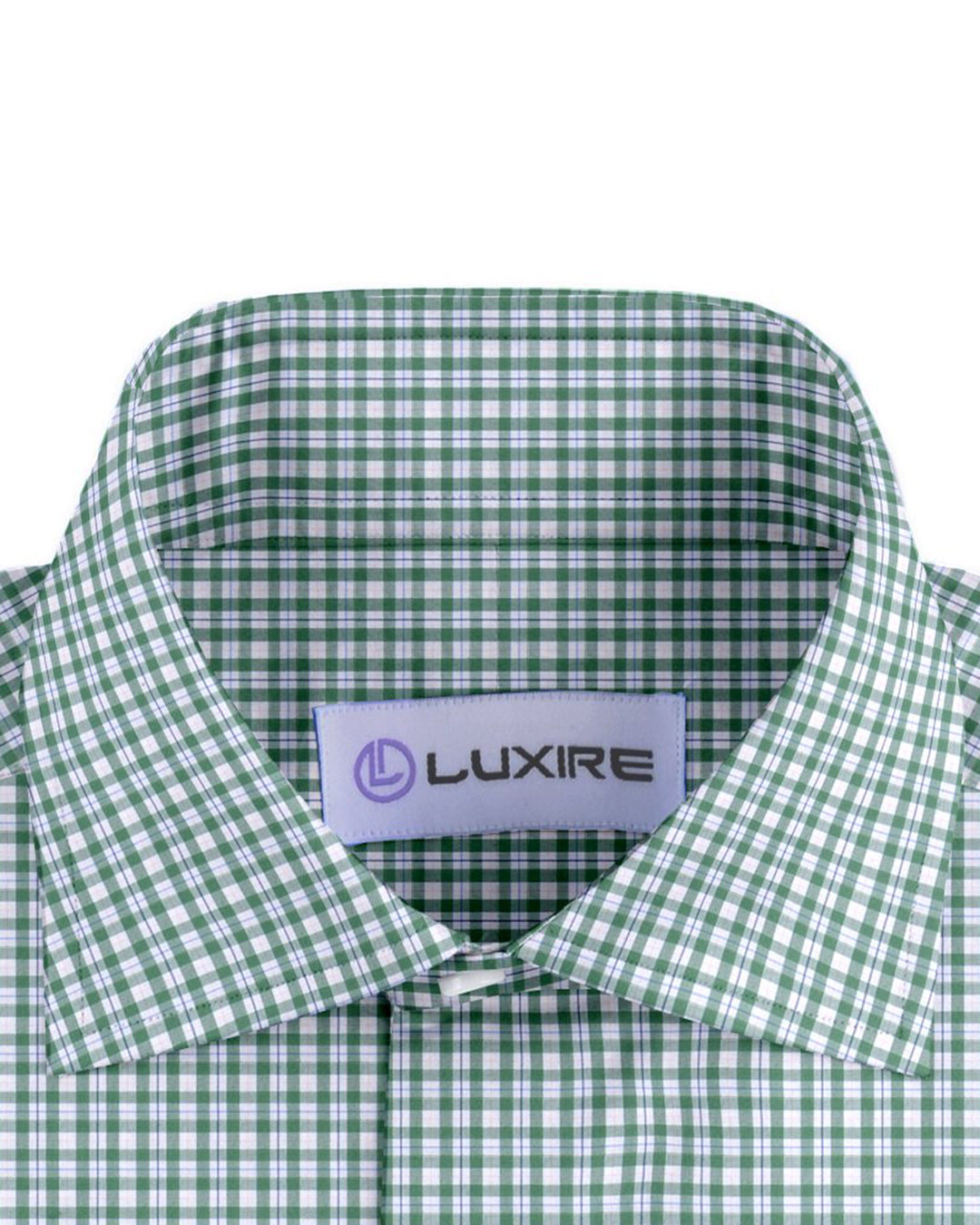 Classic Green Tattersall Checks On White - 2