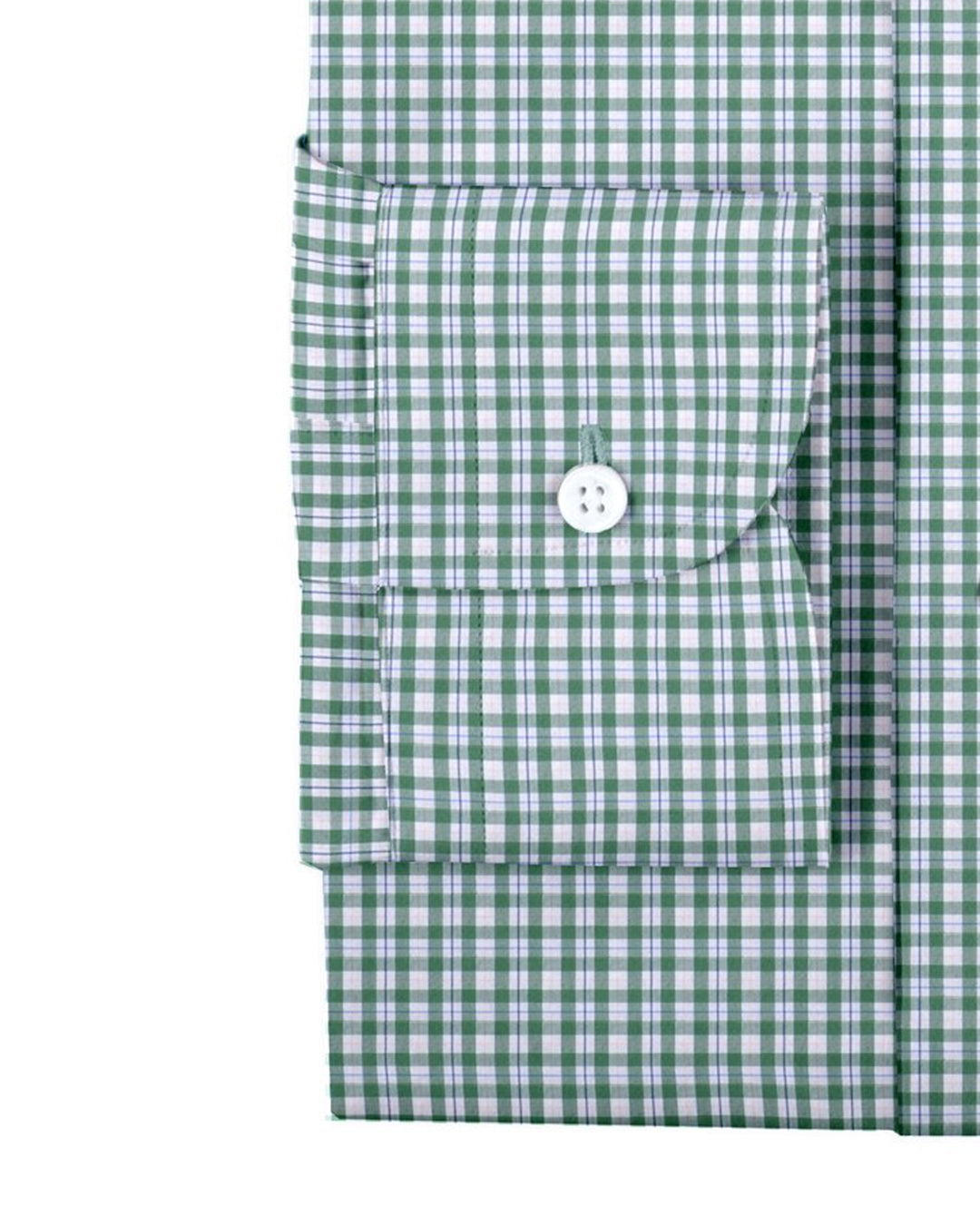 Classic Green Tattersall Checks On White - 3