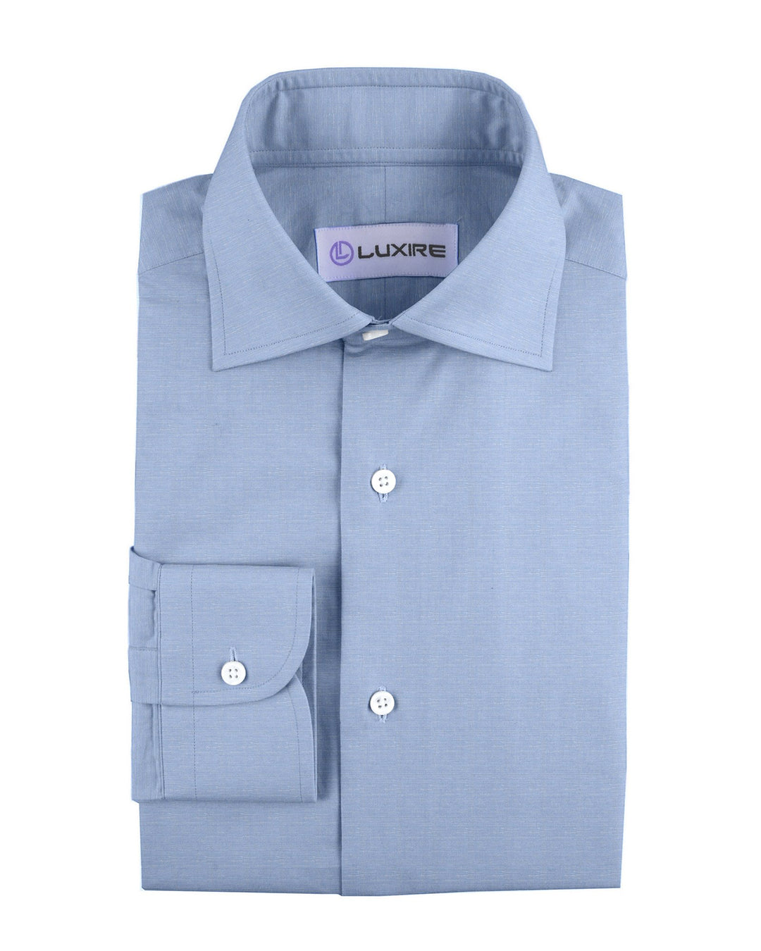 Carlo Riva: Linen-Cotton: Sky Blue Slub Chambray - 1