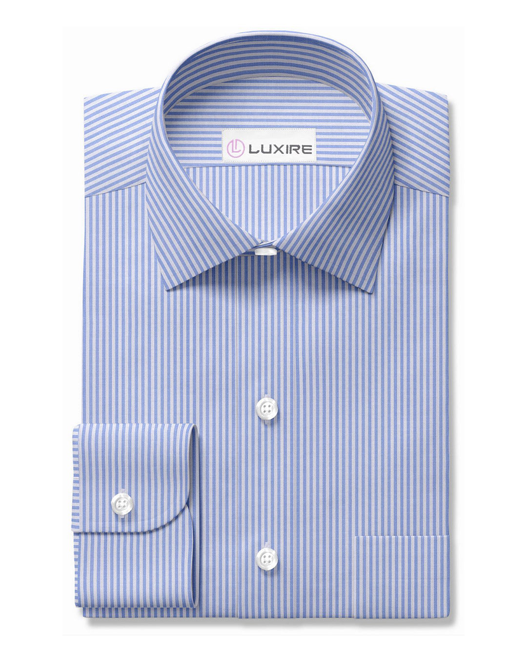 Carlo Riva White Blue Dress Stripes - 1