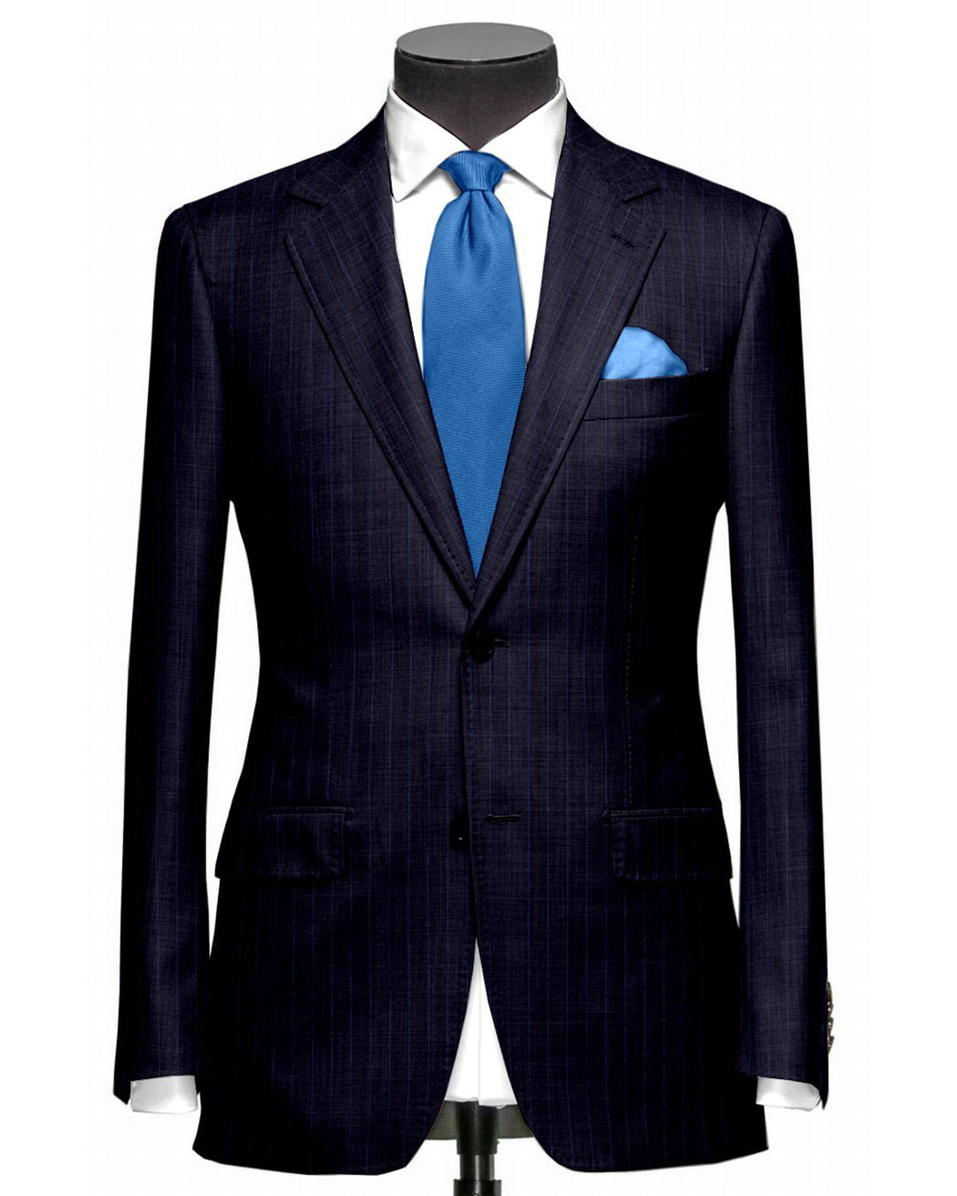 Dugdale Fine Worsted - Navy with Blue Pin Stripe Jacket