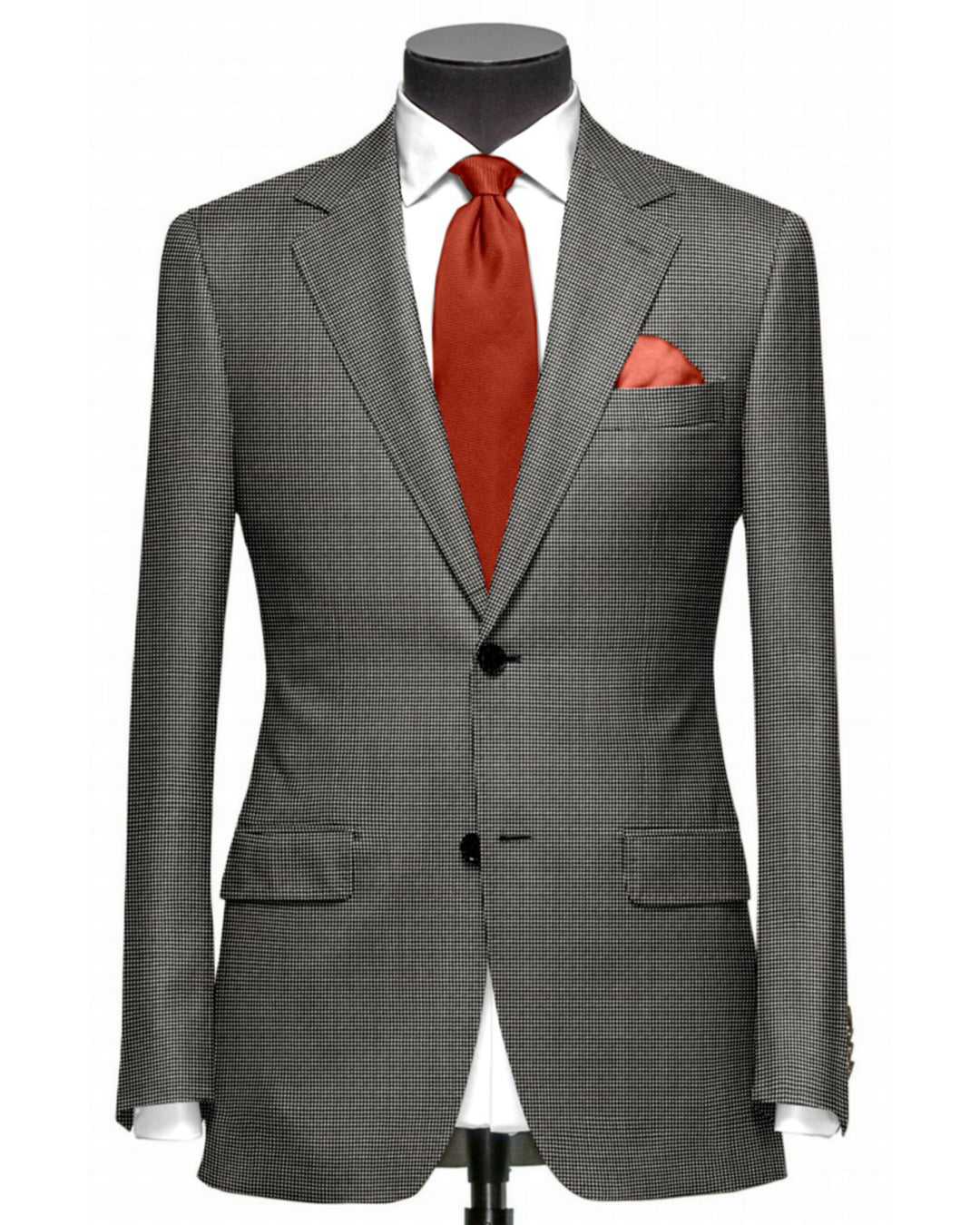 Dugdale Fine Worsted - Fine Black Houndstooth - 1
