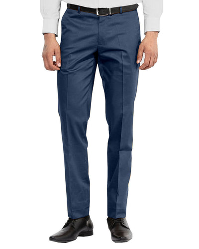 Dugdale Fine Worsted Pant - Blue Plain