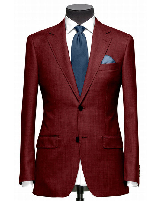 Dugdale Fine Worsted Jacket- Burgundy