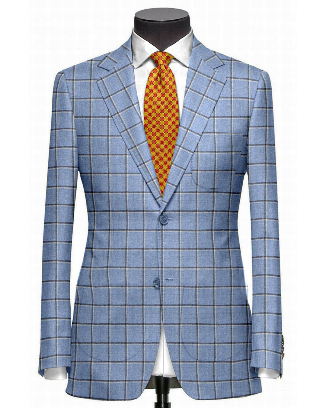 Dugdale Tweed: Blue Windowpane Jacket - 1