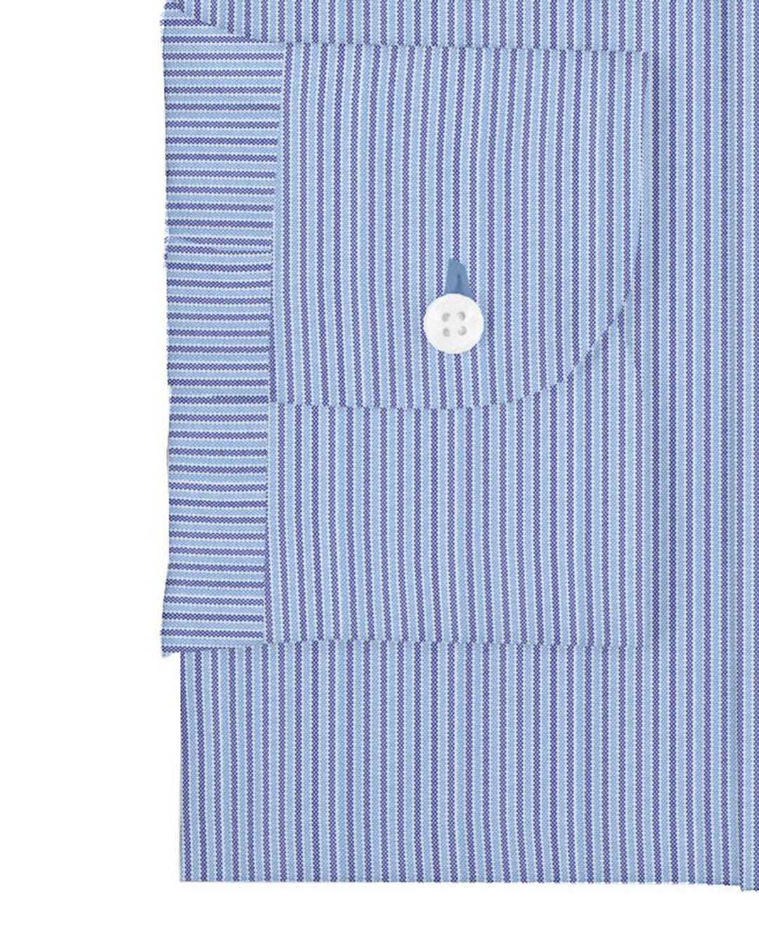 Navy Blue Stripes on White - 3