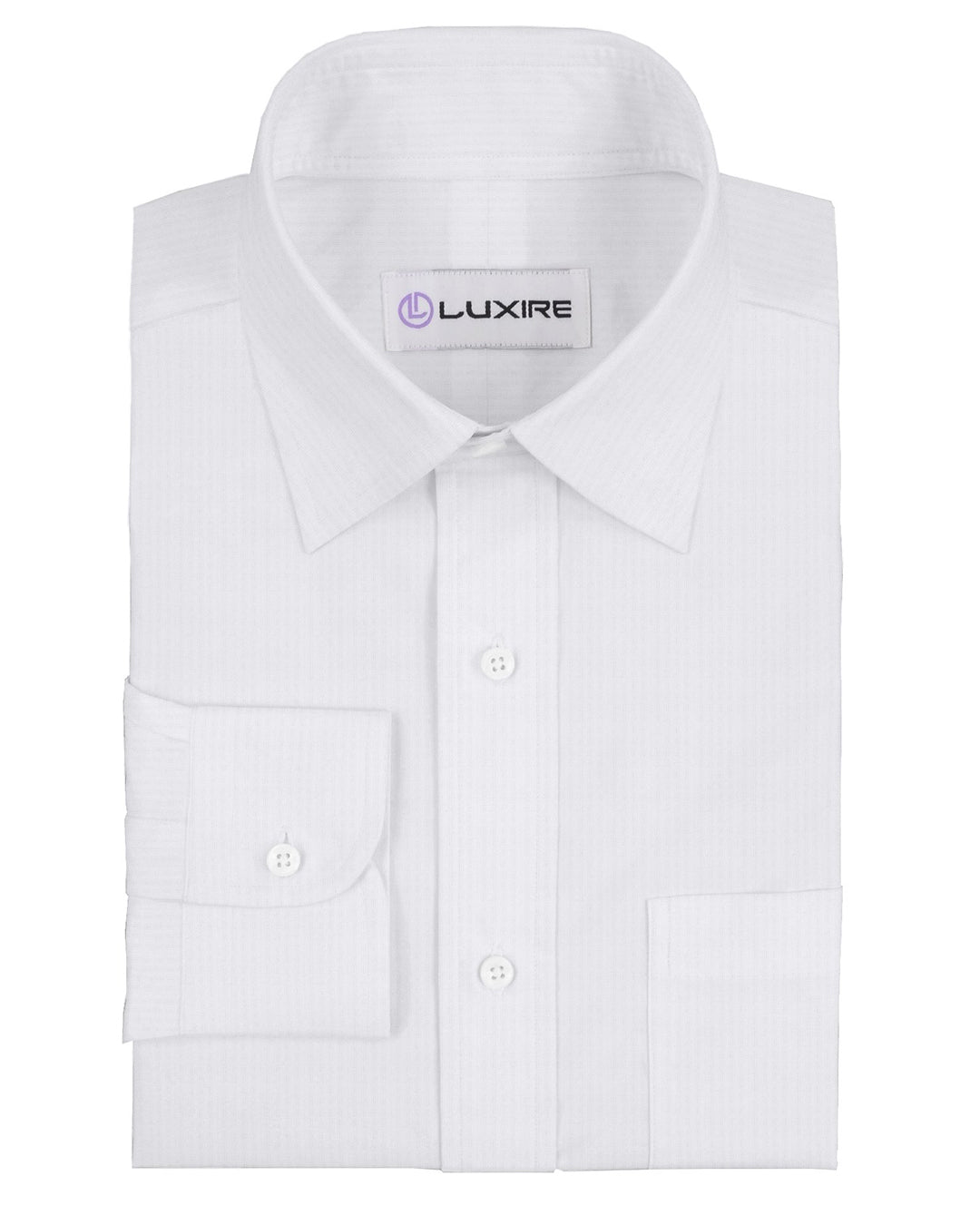 Grandi and Rubinelli Pure White Dobby Weave - 1