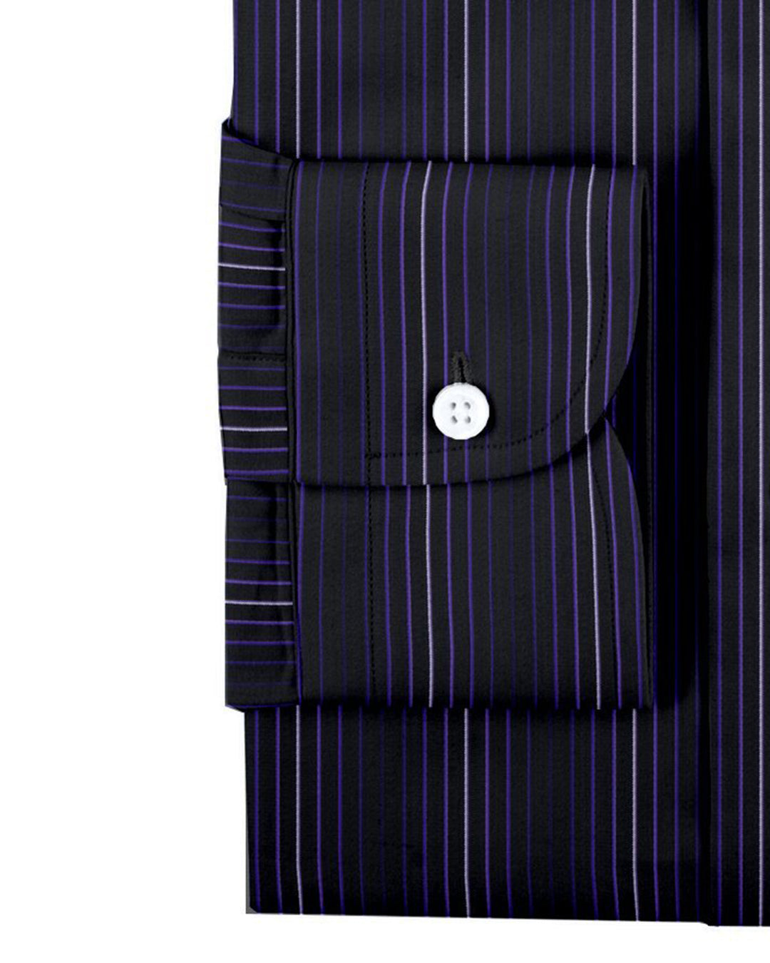 Evening Shirt:Purple Shawdow Stripes on Navy - 3