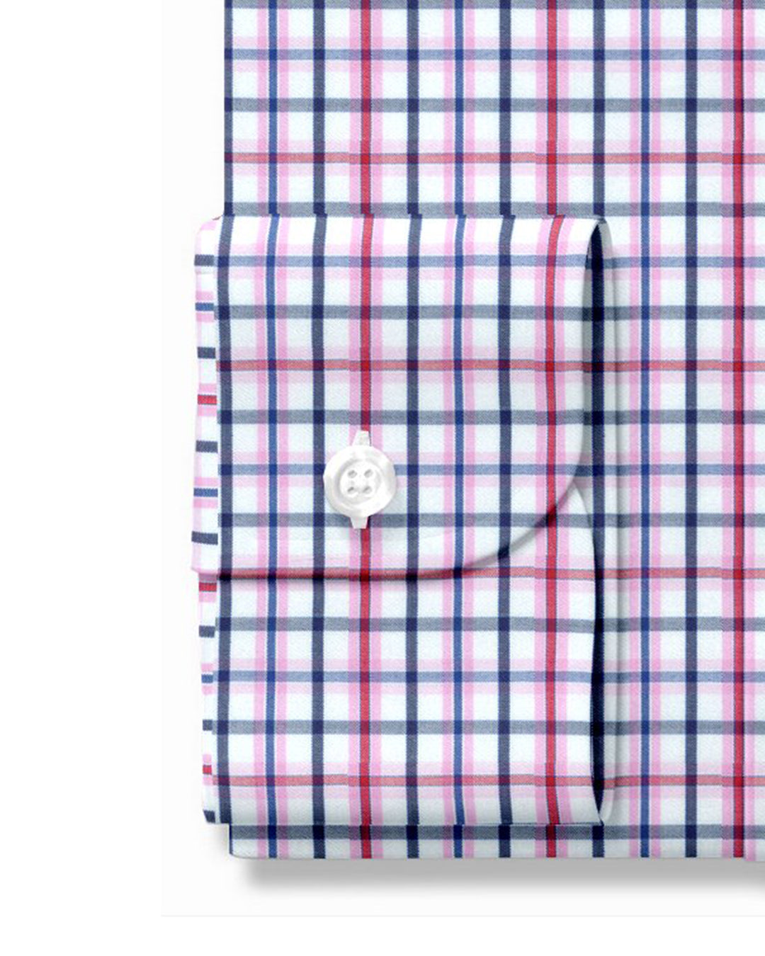 Red Pink Navy Shadow Tattersall - 3