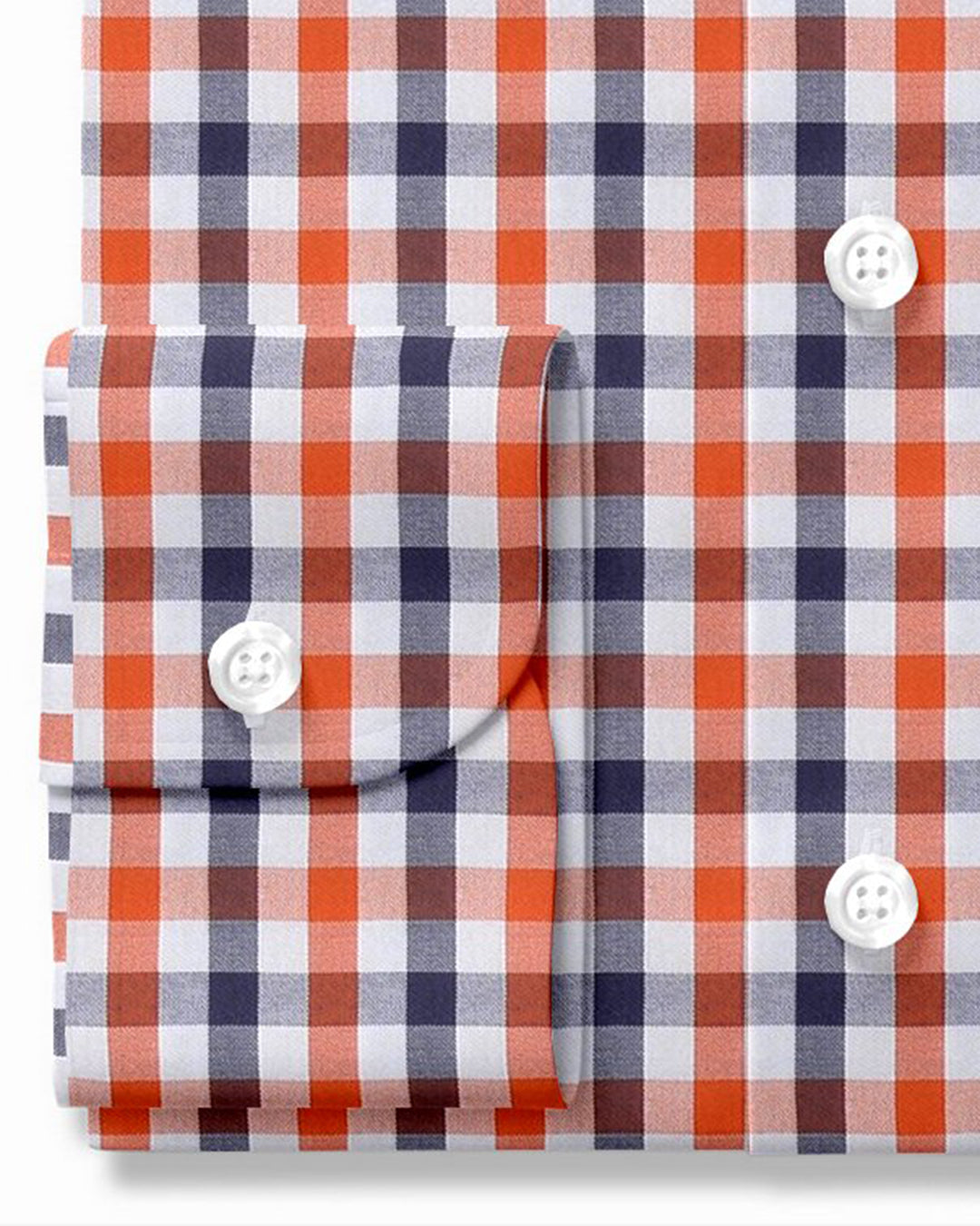 Orange White Navy Gingham - 3