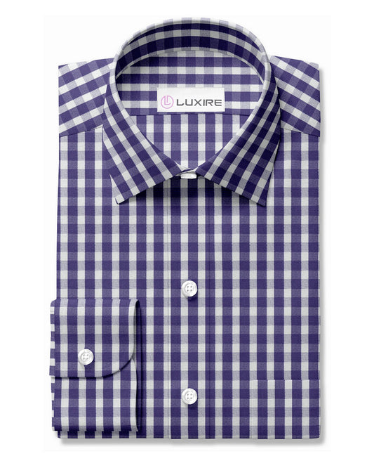 Purple White Gingham