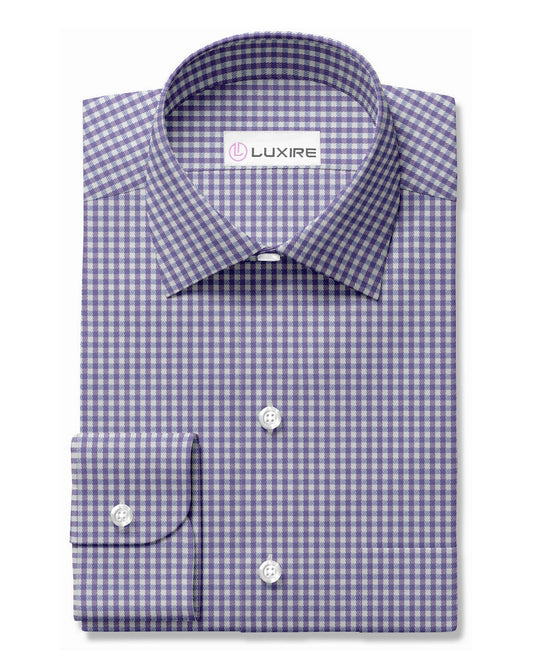 Purple Blue Mini Gingham