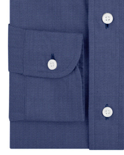 Deep Blue End on End Dress Shirt
