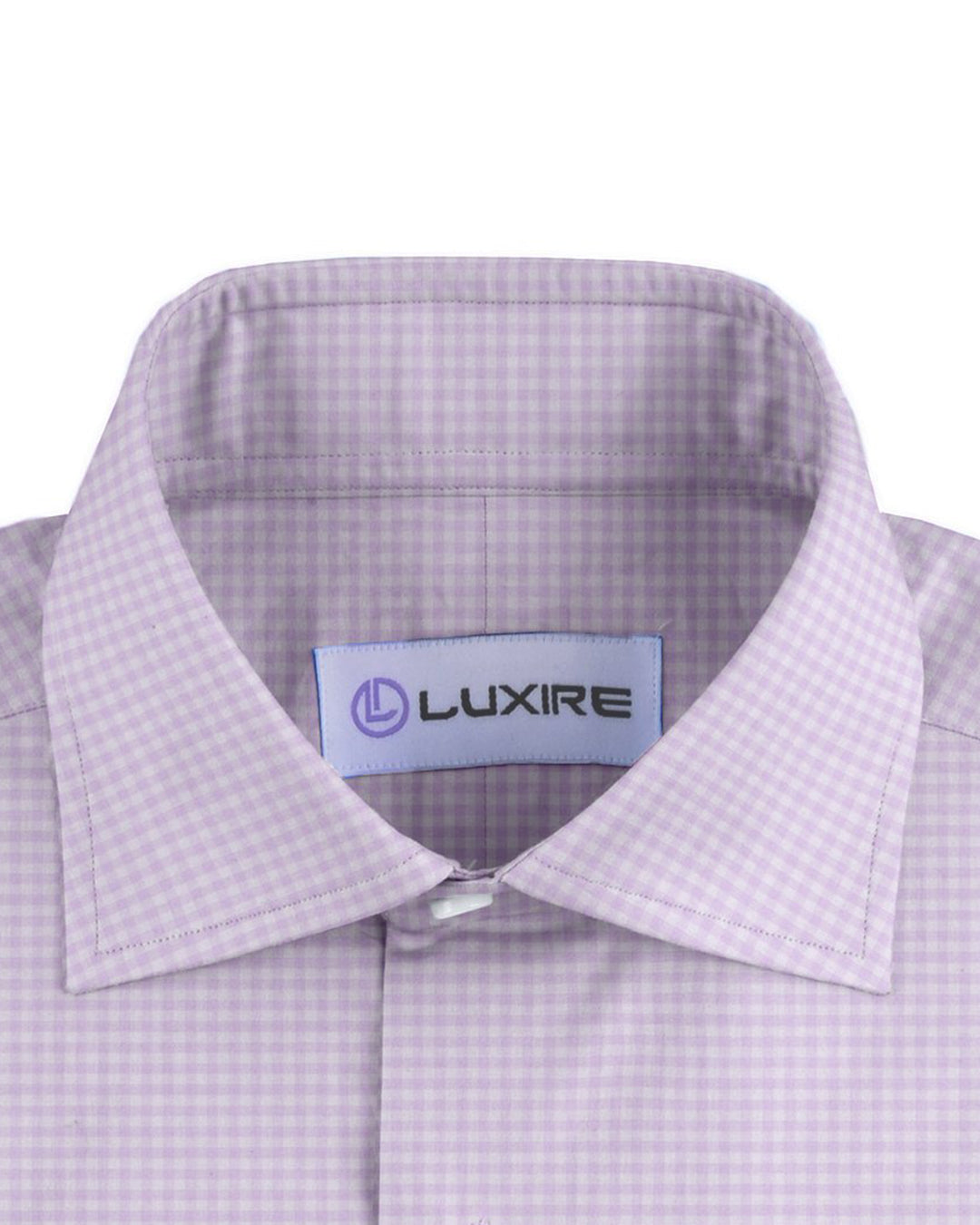 Albini: Light Violaceous Gingham Checks - 3