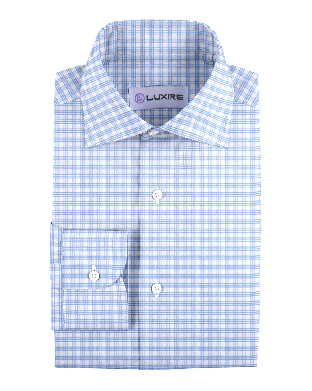 Monti Lustrous Blue Checks On White