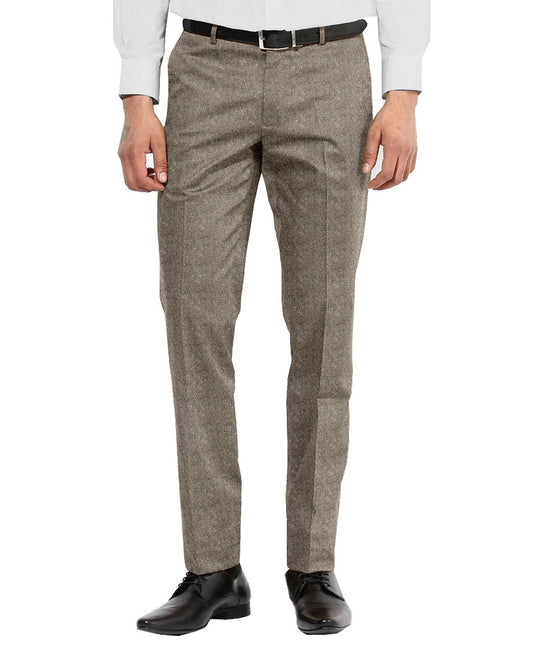 Molloy Plain Donegal Tweed Pants - Lovat Cream