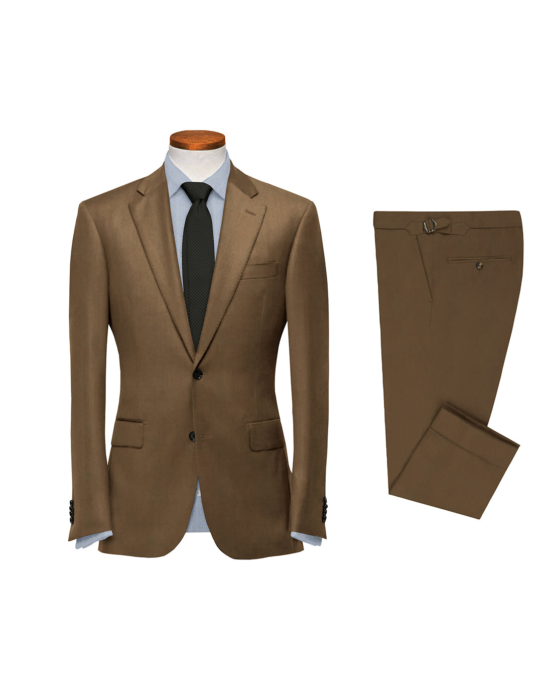 VBC: Sand Woolen Flannel Suit - 1