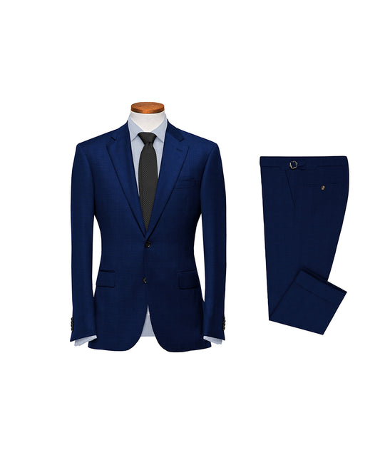 Drago: Super 160s Royal-Blue Prince of Wales Checks Suit