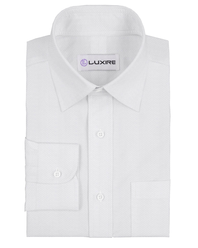 Grandi and Rubinelli White Textured Classic Shirt