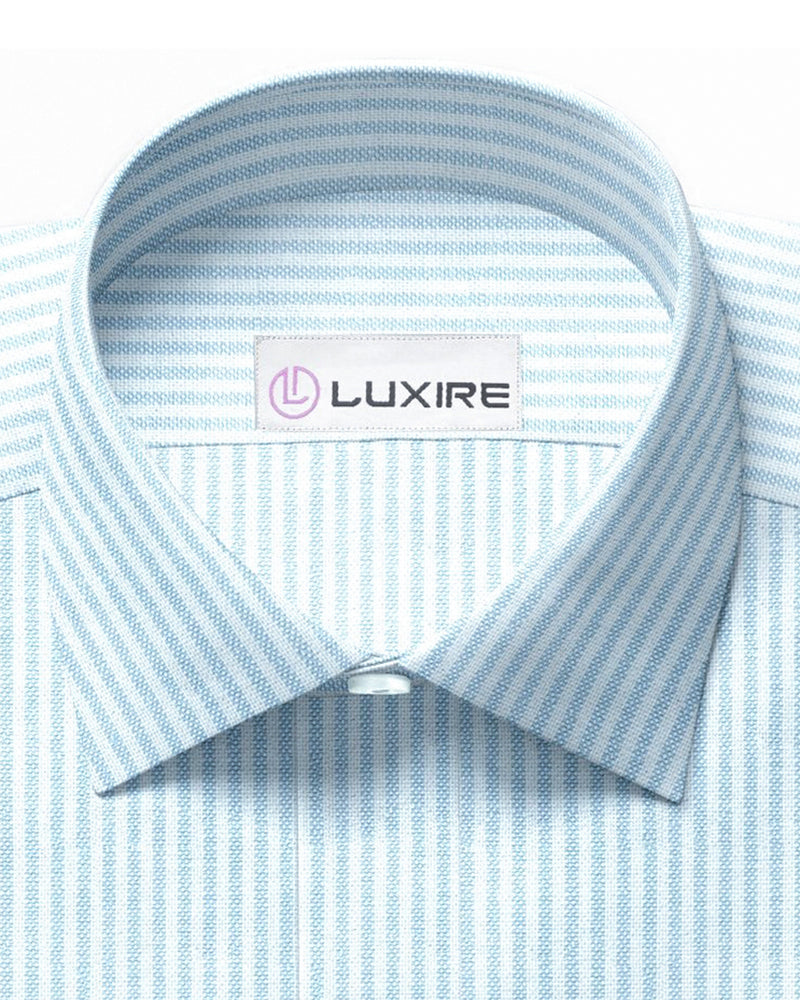 Pale Blue Dress Stripes Oxford
