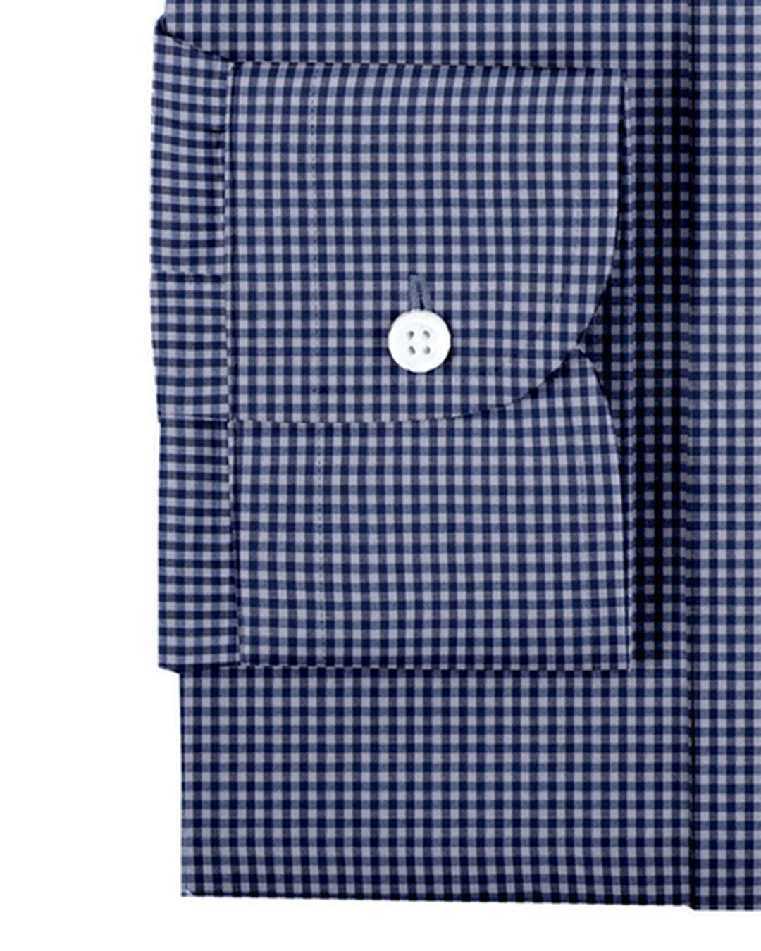 Denim Blue and White Macro Gingham Checks - 2