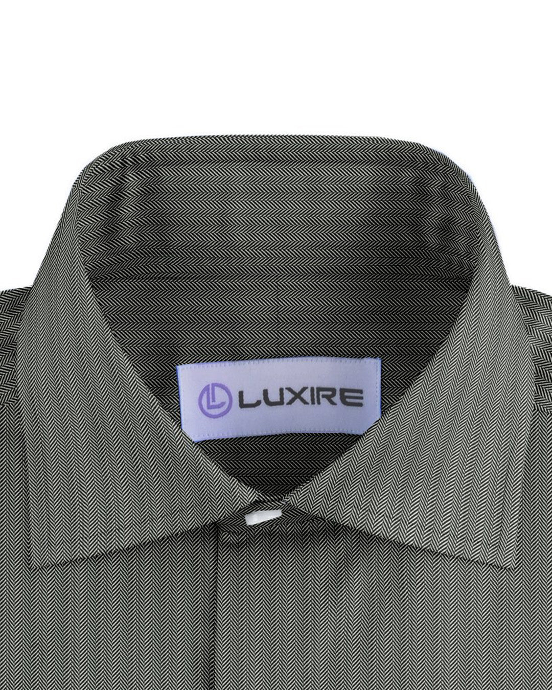 Grey Herringbone Shirt - 2